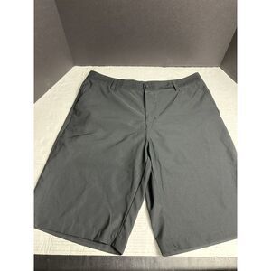 Adidas Shorts Mens 34‎ Black Golf Chino Climalite Performance Logo 34x11